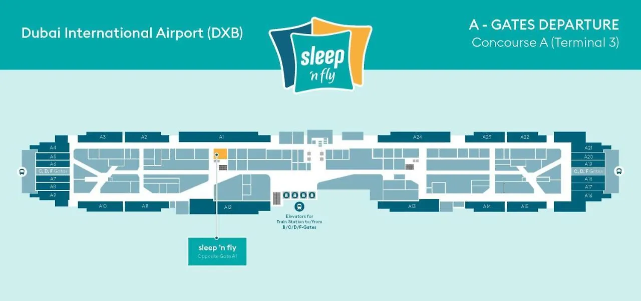 Капсульный отель Отель Sleep 'N Fly Sleep Lounge, A-Gates Terminal 3 - Transit Only Дубай ОАЭ